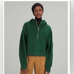 Lululemon Athletica Scuba Oversized Half-Zip Hoodie xsml/sml Everglades Green
